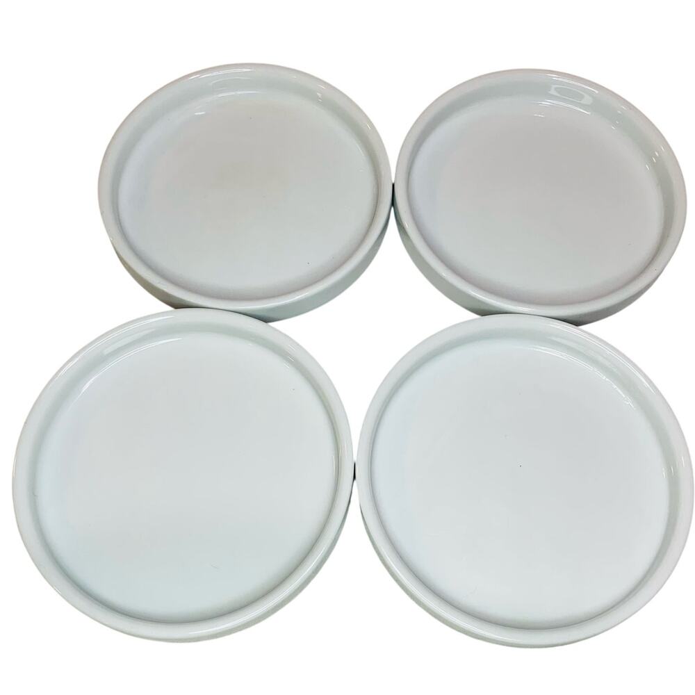 Drink Coaster Set Porcelain Zassenhaus Mill Trivets 4 White Beverage Coffee Lip